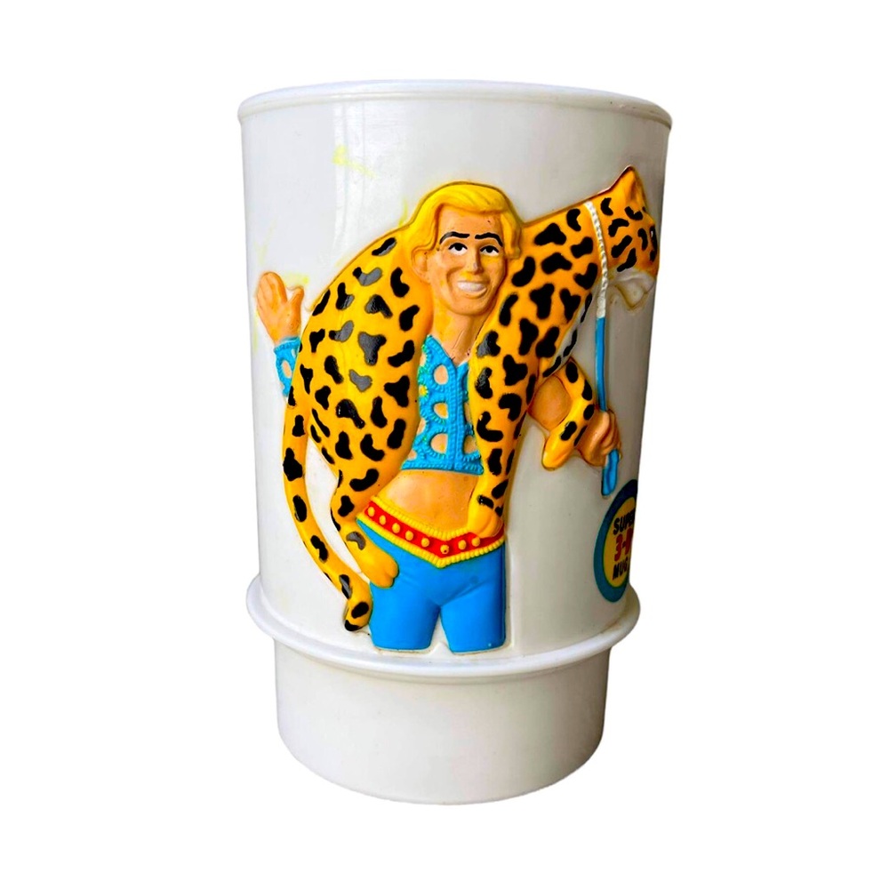 Vintage 1989 Ringling Bros And Barnum & Bailey Circus 3D Tiger Plastic Mug Cup